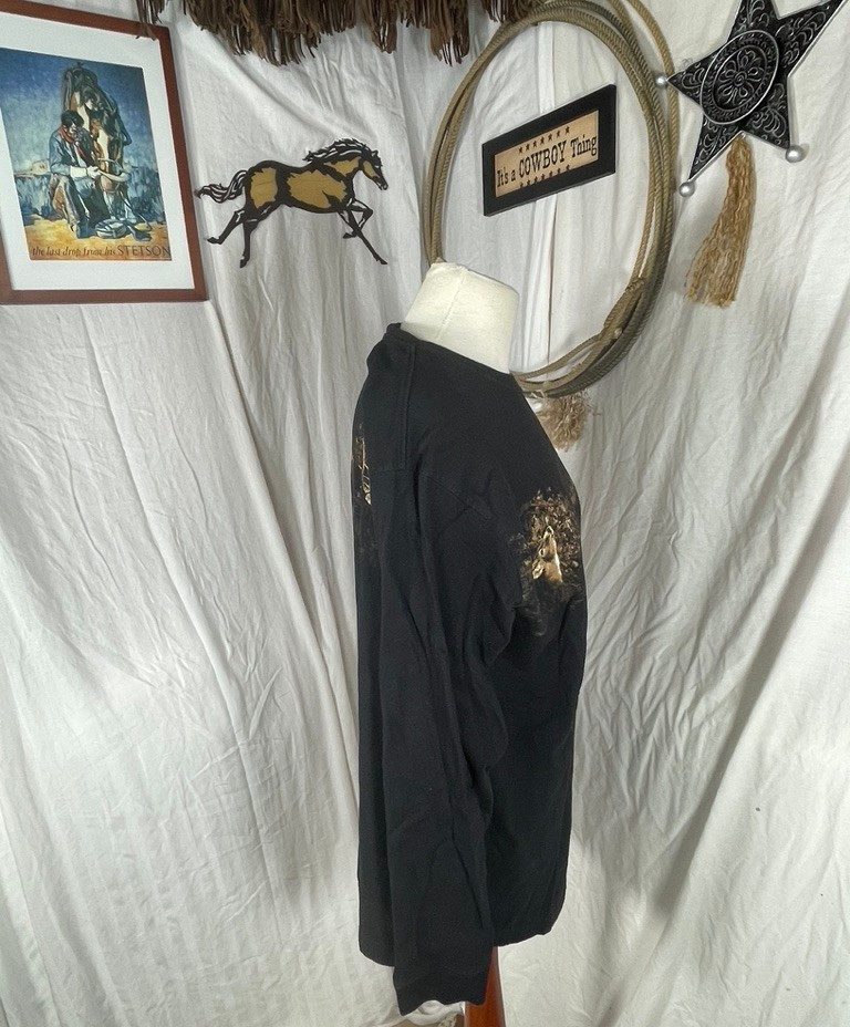 North River Mens Shirt Large Deer Rut Black Graphic Cotton Easy Care gallery