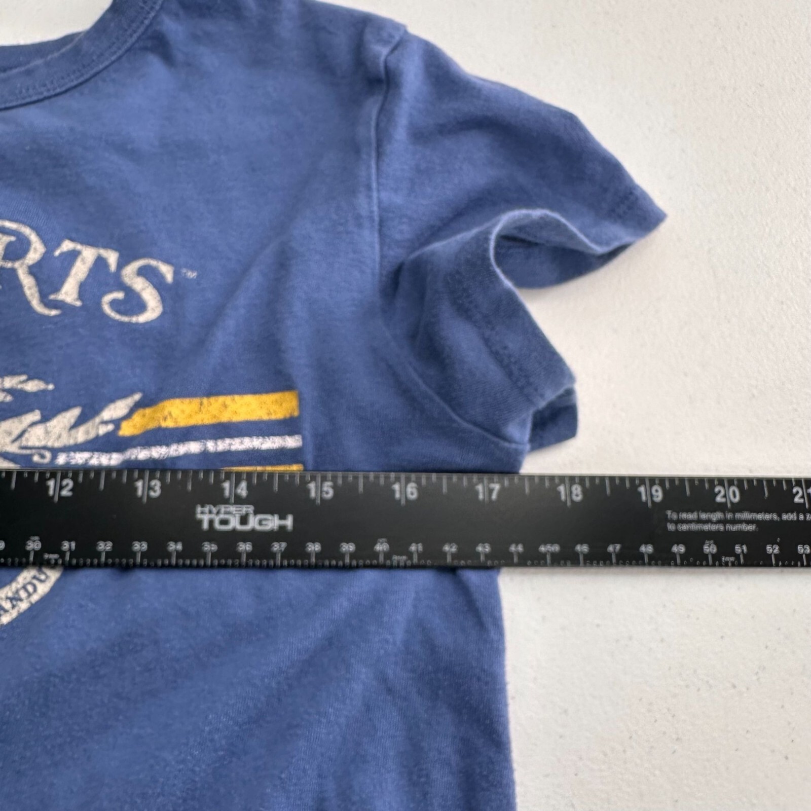 Harry Potter Hogwarts Crest Blue Graphic T-Shirt Size M 100% Cotton Tee Gold gallery