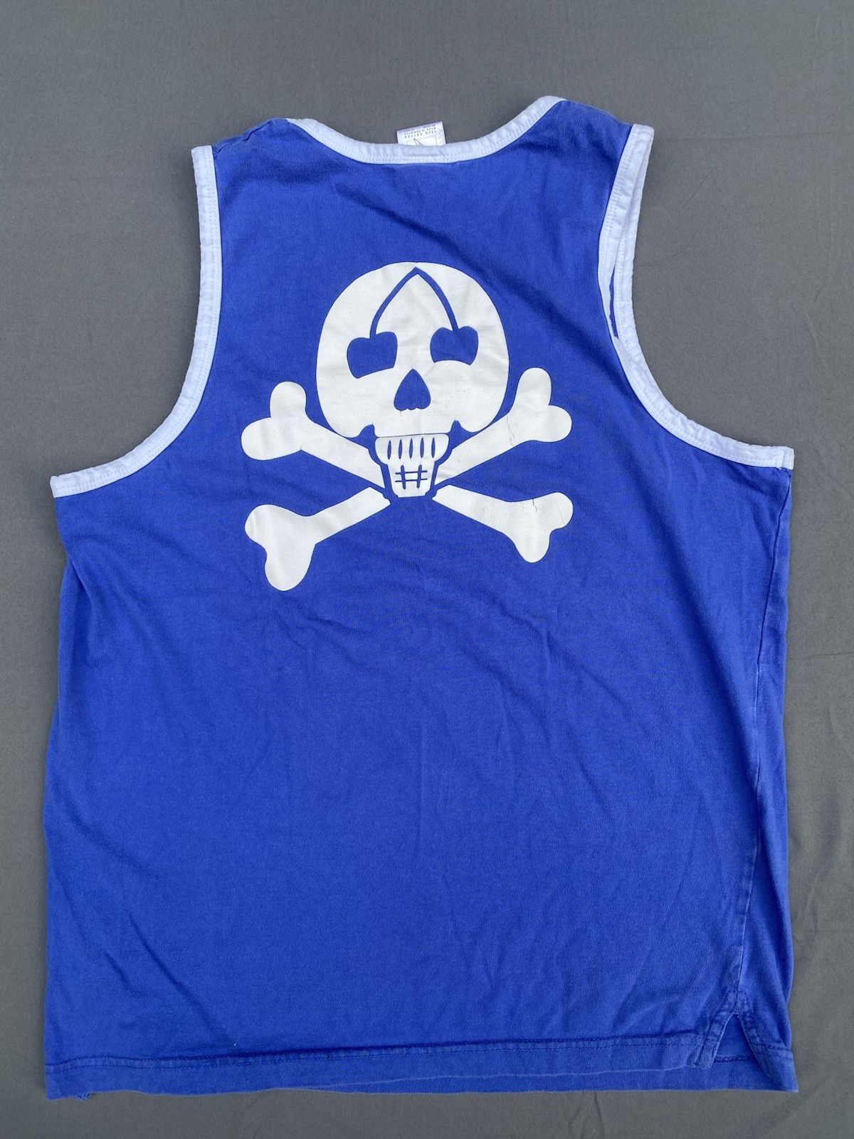 Icecream Men's Blue Cotton Knit Skull Logo Graphic Print Tank Top Size M 0069 gallery