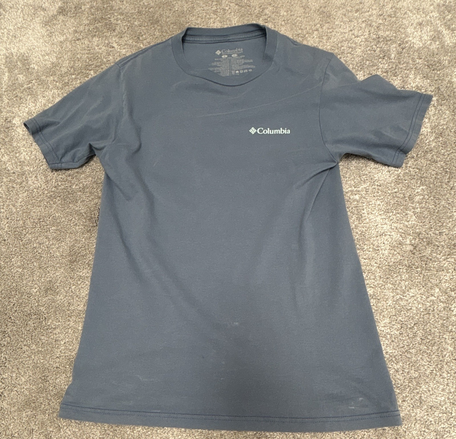 Columbia Blue Men’s Small Short Sleeve Crew Neck T-Shirt