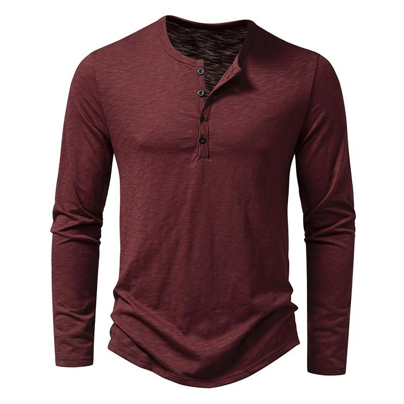 Camisa De Manga Larga Moda Lujo Camiseta Elegante Algodón Cuello V Para Hombres gallery