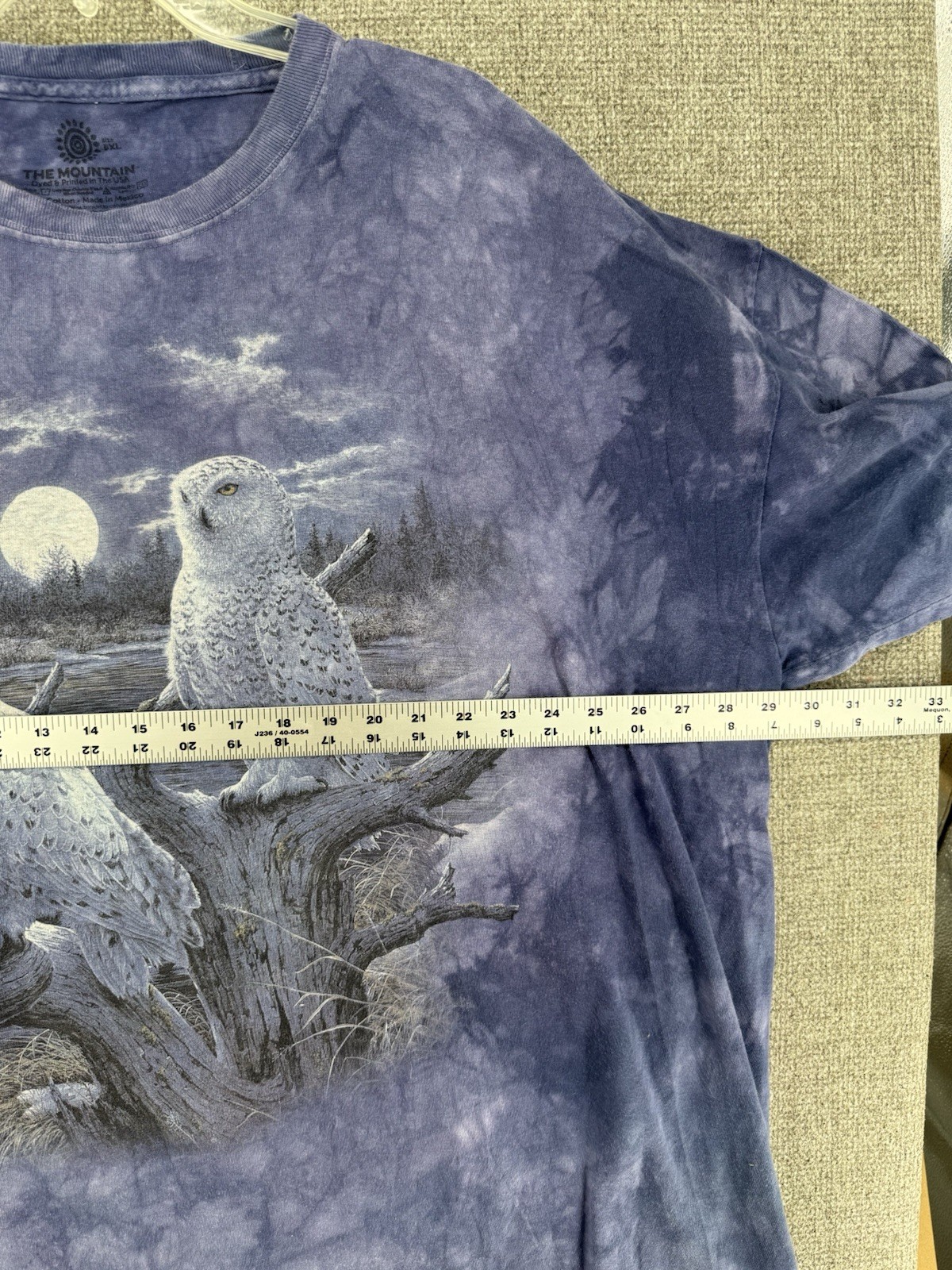The Mountain Shirt Mens Purple Snowy Owl Moon Graphic See Measurement, Issues gallery