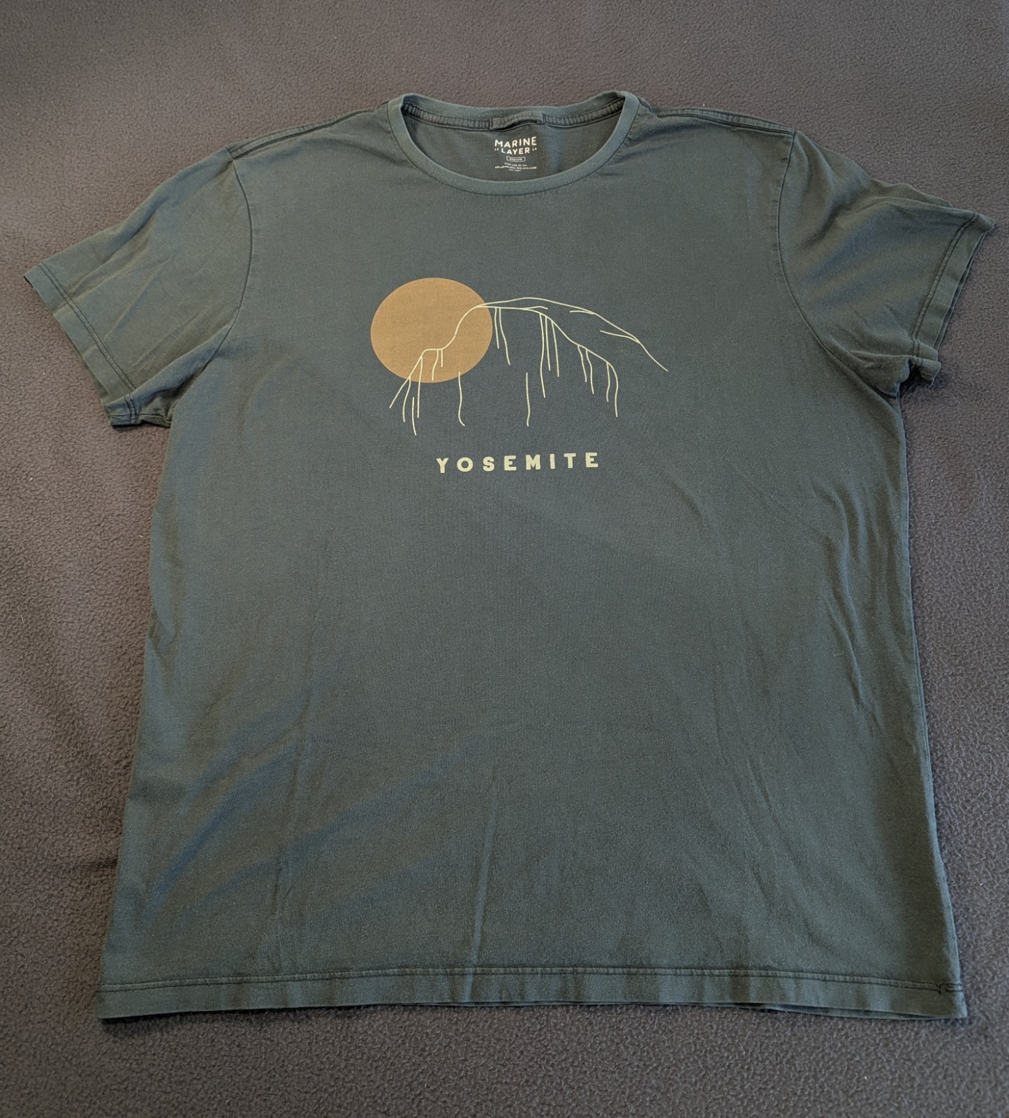 Marine Layer Yosemite Graphic Supima Cotton T-Shirt Green Men’s Size M