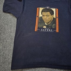 Large NFL VTG Gale Sayers Chicago Bears Legends Navy Blue Graphic T-Shirt