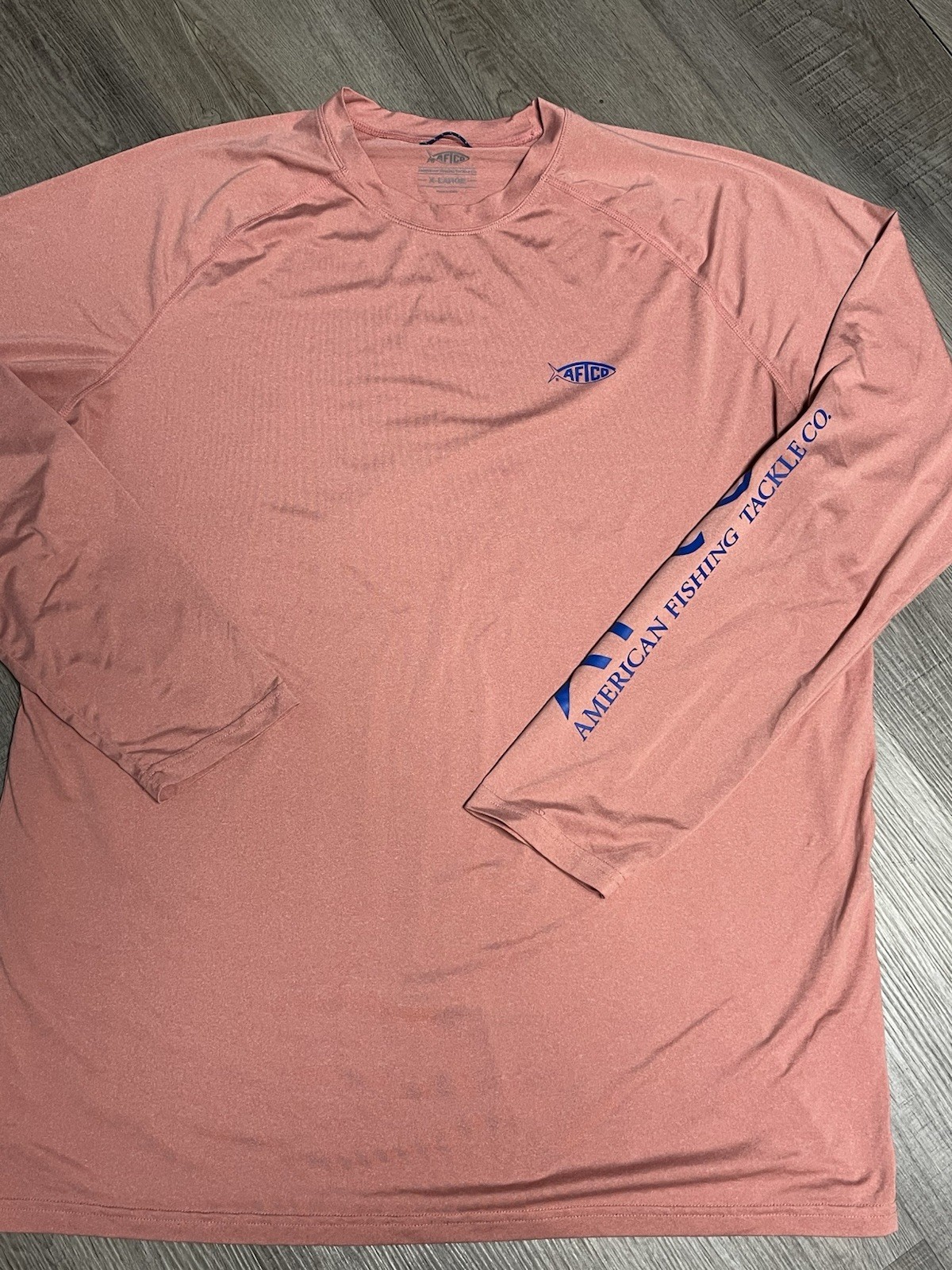 AFTCO Samurai 2 Performance Fishing Shirt in a coral pink color Size XL gallery
