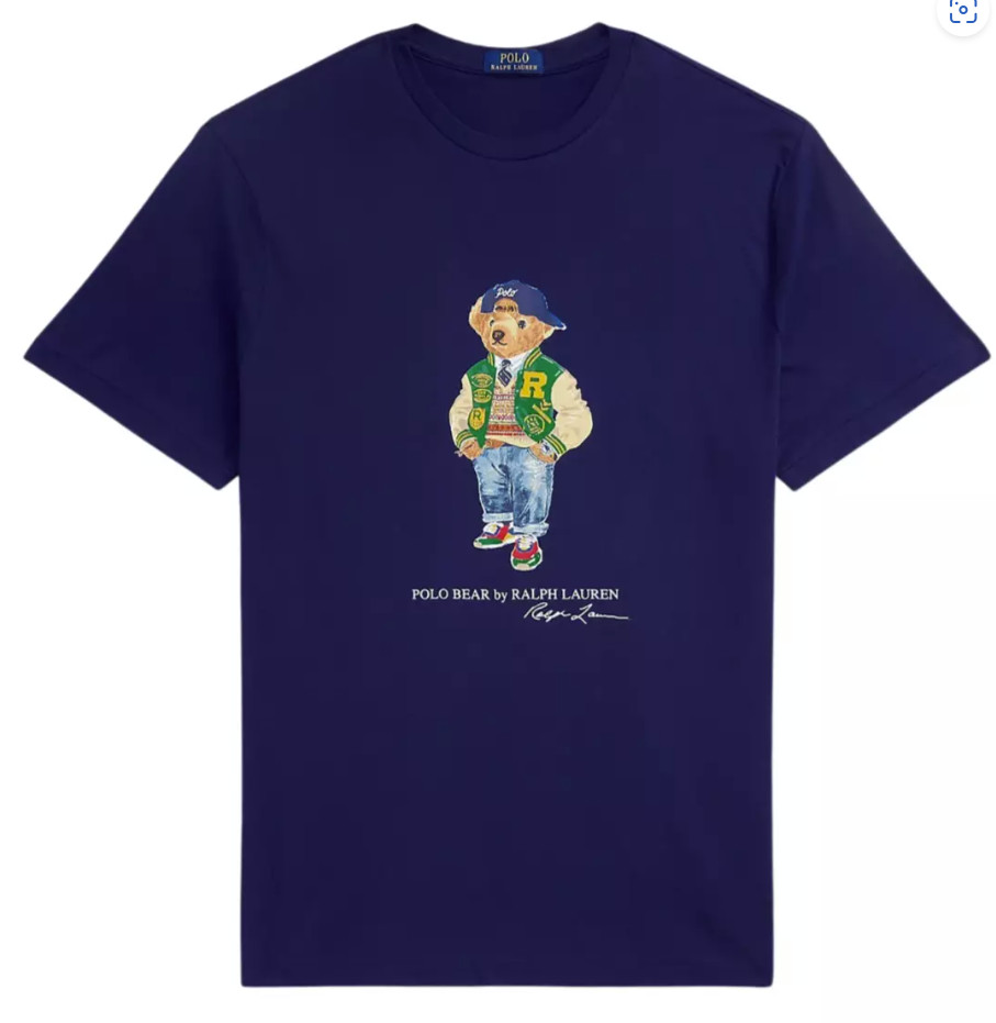Polo Ralph Lauren Classic Fit Polo Bear Varsity Jersey T-Shirt Navy Short Sleeve gallery