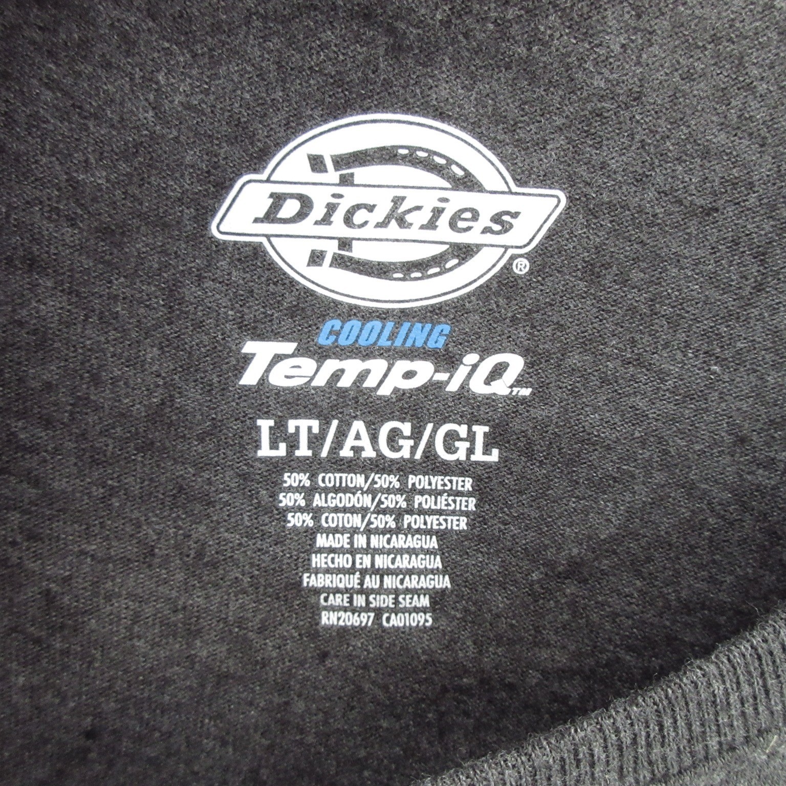 Dickies Men's Temp-iQ Performance Cooling T-Shirt LT Gray Short Sleeve Tee New gallery