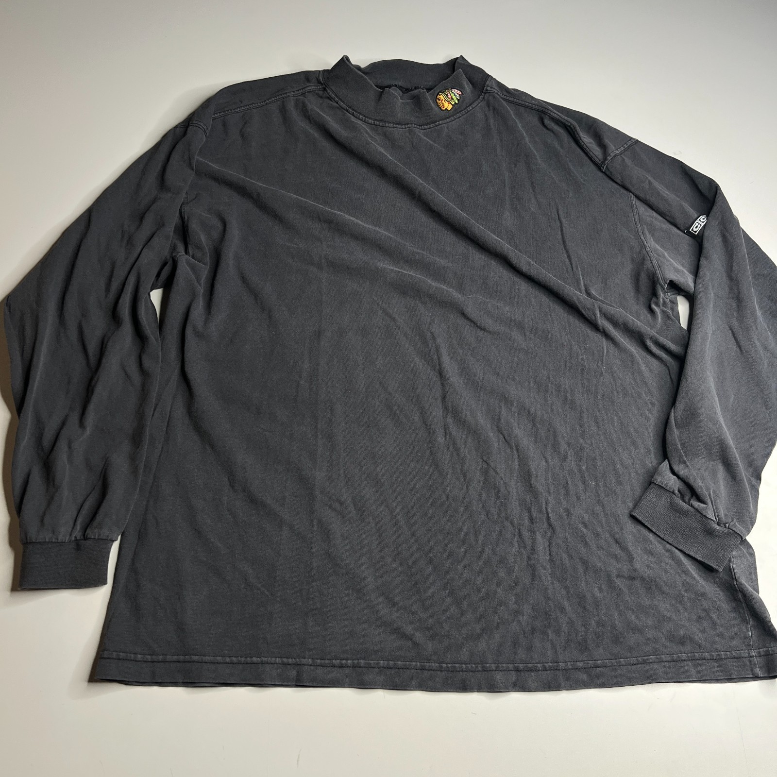 Vintage CCM NHL Center Ice Long Sleeve Shirt XXL Gray 100% Cotton Made Canada gallery