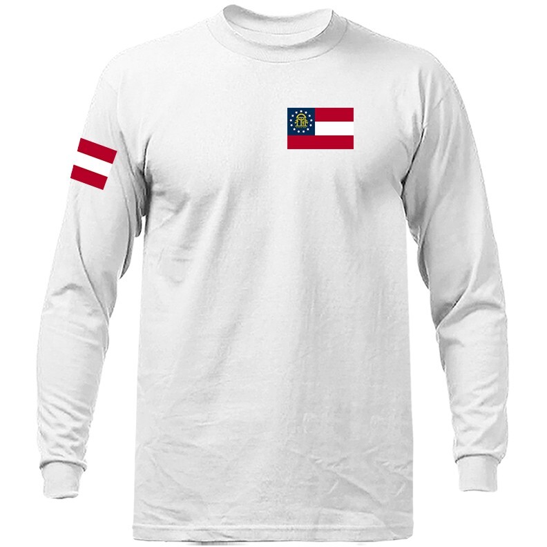 State of Georgia Flag Crest GA Graphic Long Sleeve