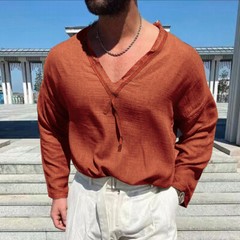 Men Regular Fit Plain Basic Tee Mens Fashion Lace Up Sport T Shirts Casual