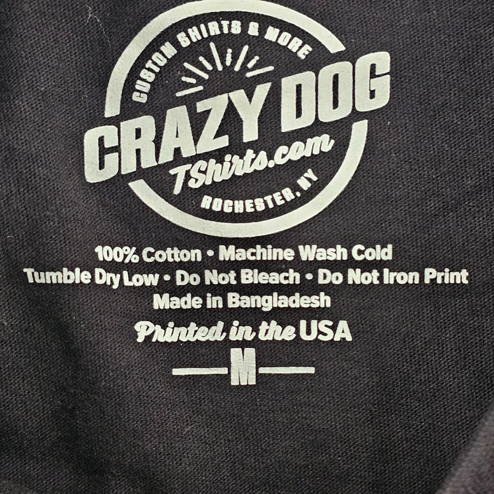 Fartled Definition Crazy Dog Black Funny Short Sleeve Cotton T-Shirt Men's M gallery