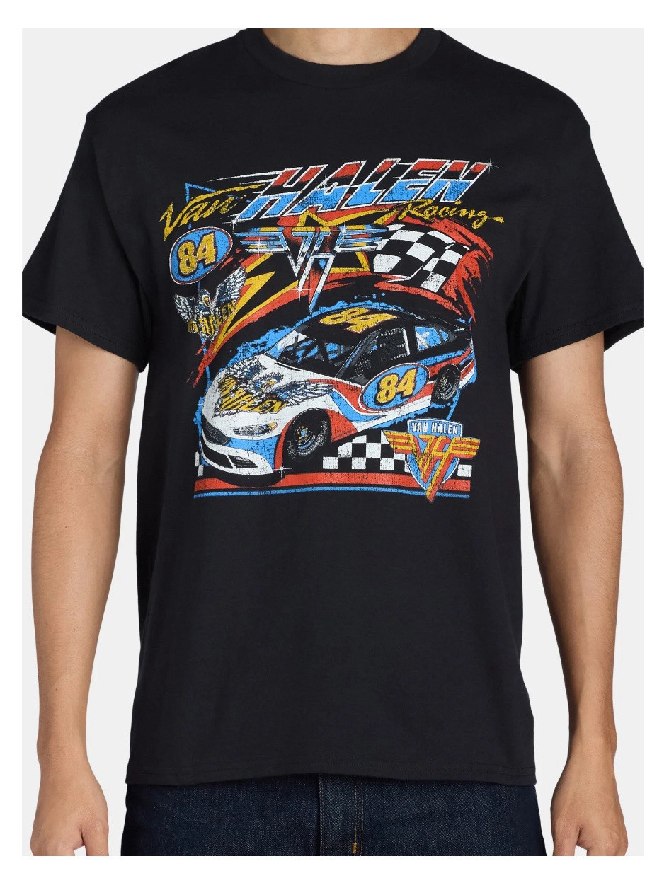 VAN HALEN 84 RACING Men’s Size 2XL Graphic T-Shirt Short Sleeve • Black gallery