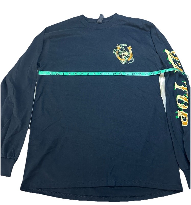 ZZ Top T-Shirt Medium Black Long Sleeve Rattlesnake Skull Elevation Tour 2025