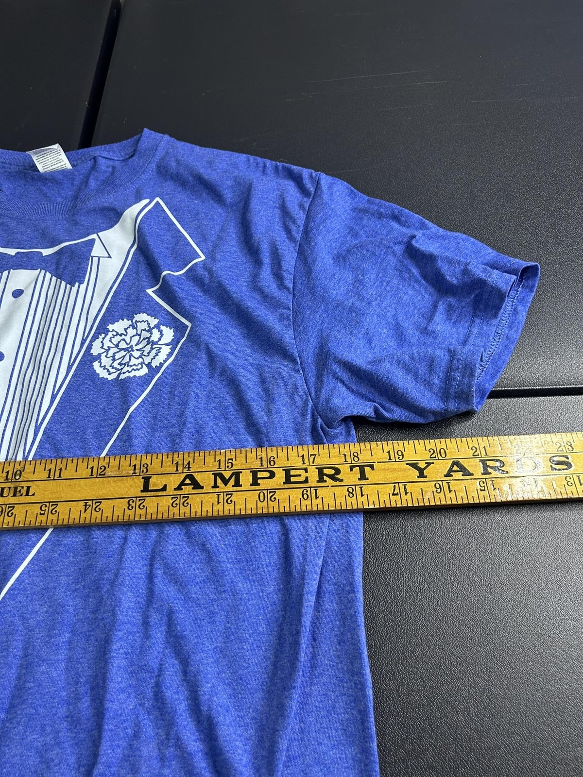 Tuxedo Shirt Mens Medium Blue Graphic Novelty Costume Tee Fruit of the Loom gallery