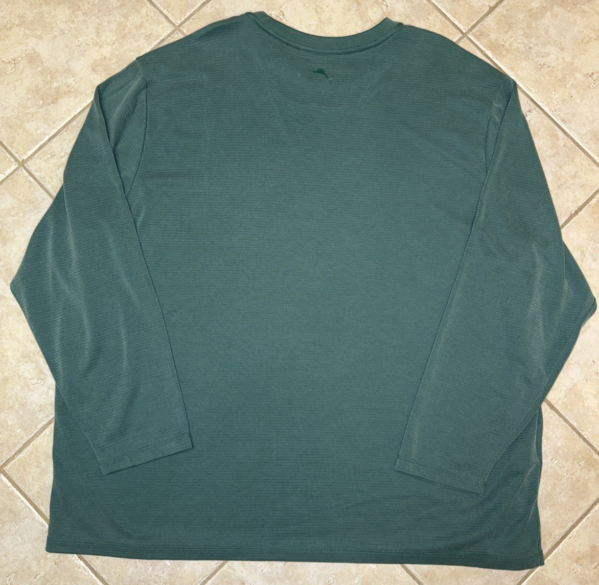 Tommy Bahama Coastal Crest Tee Crew Neck L/S Mens 3XLB UPF 30 Myrtle Green NWT gallery