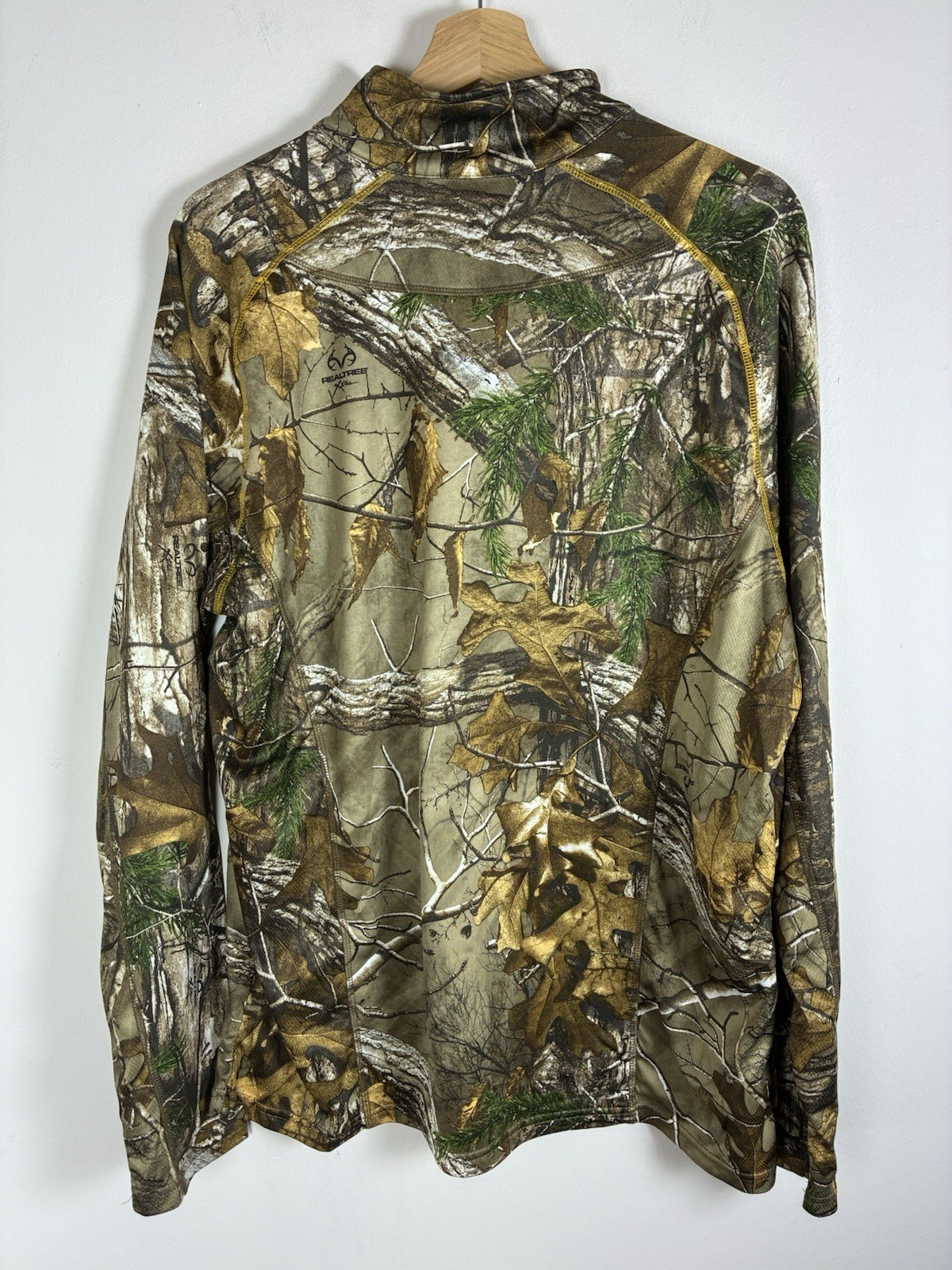 Realtree Camo Shirt Realtree Xtra Camo T-Shirt Quarter Zip Pullover Men Large gallery