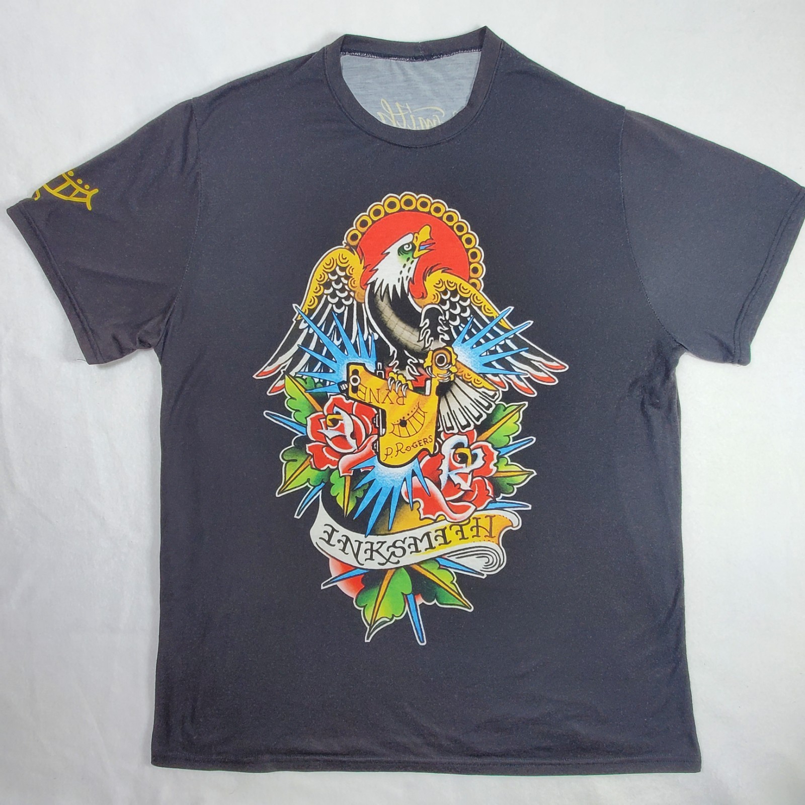 Inksmith & Rogers Tattoo Graphic t shirt Sz Large Stretch Transparent Florida gallery