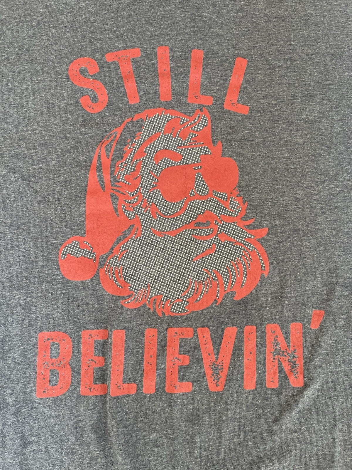 Still Believin Santa Funny Christmas Gift Size 2x T-Shirt Denim Blue NWT gallery