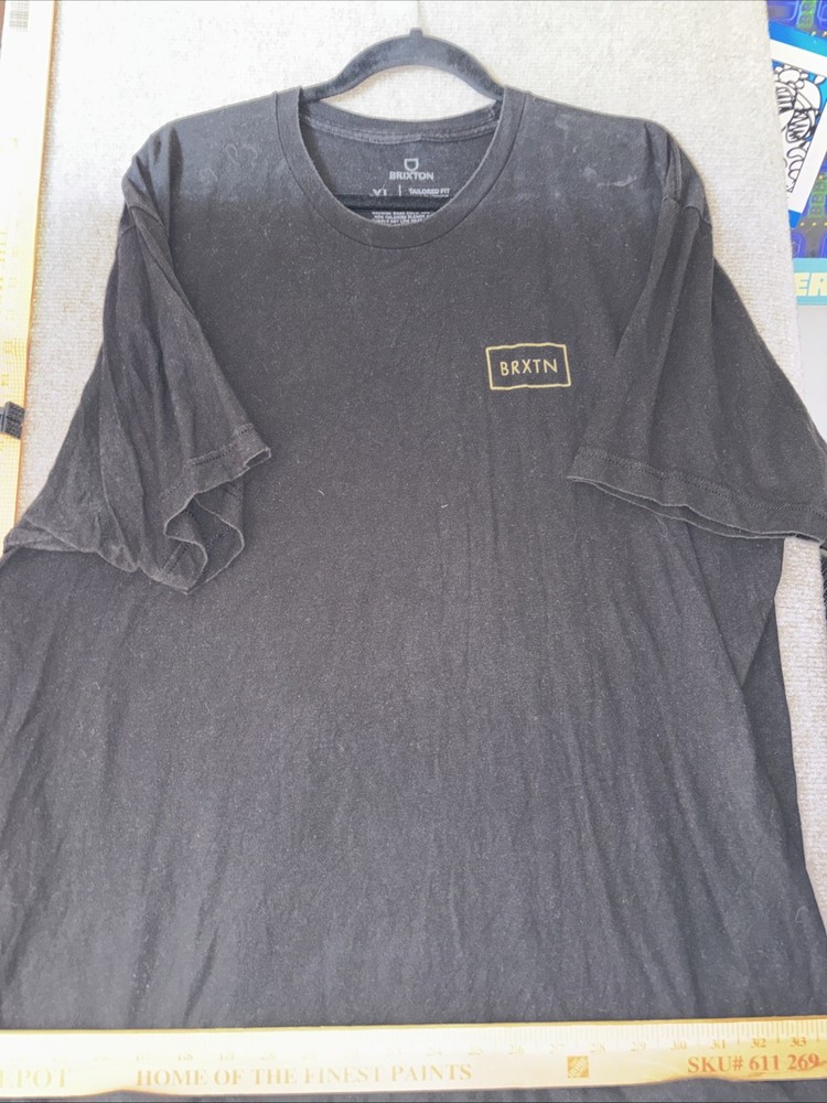 BRIXTON T-SHIRT BLACK M BRIXTON SUPPLY MENS SIZE XL DOUBLE SIDED