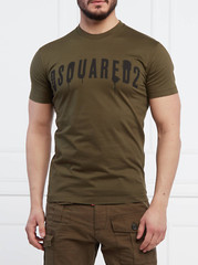 Dsquared2 Jeans Army Drip Painted T-shirt Shirt Logo Cotton Tee Top Icon Bnwt S