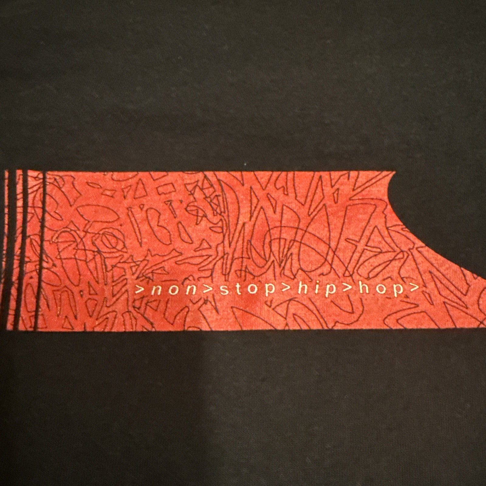 Vintage No Boundaries Non Stop Hip Hop Tee Streetwear Scratch Pad Black Cool gallery