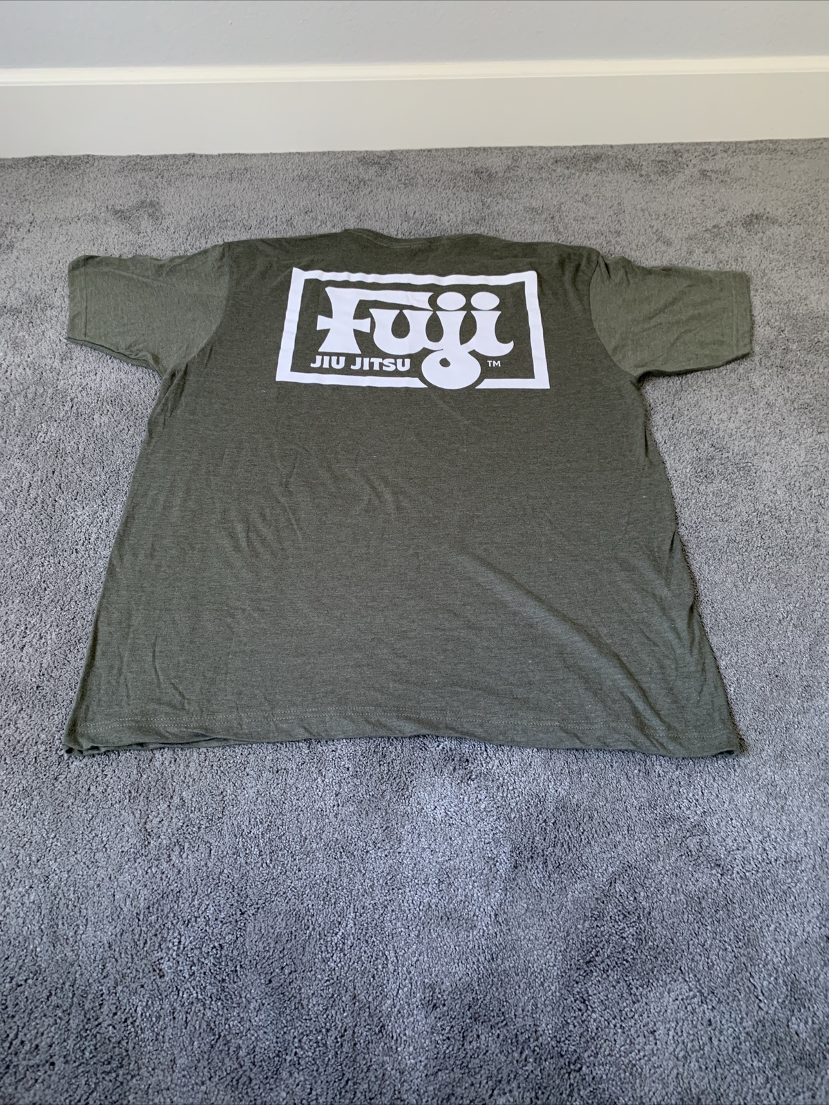 Fuji Sports Jiu-Jitsu Player Mens BJJ T-Shirt Military Green Rare Edition Sz XL gallery