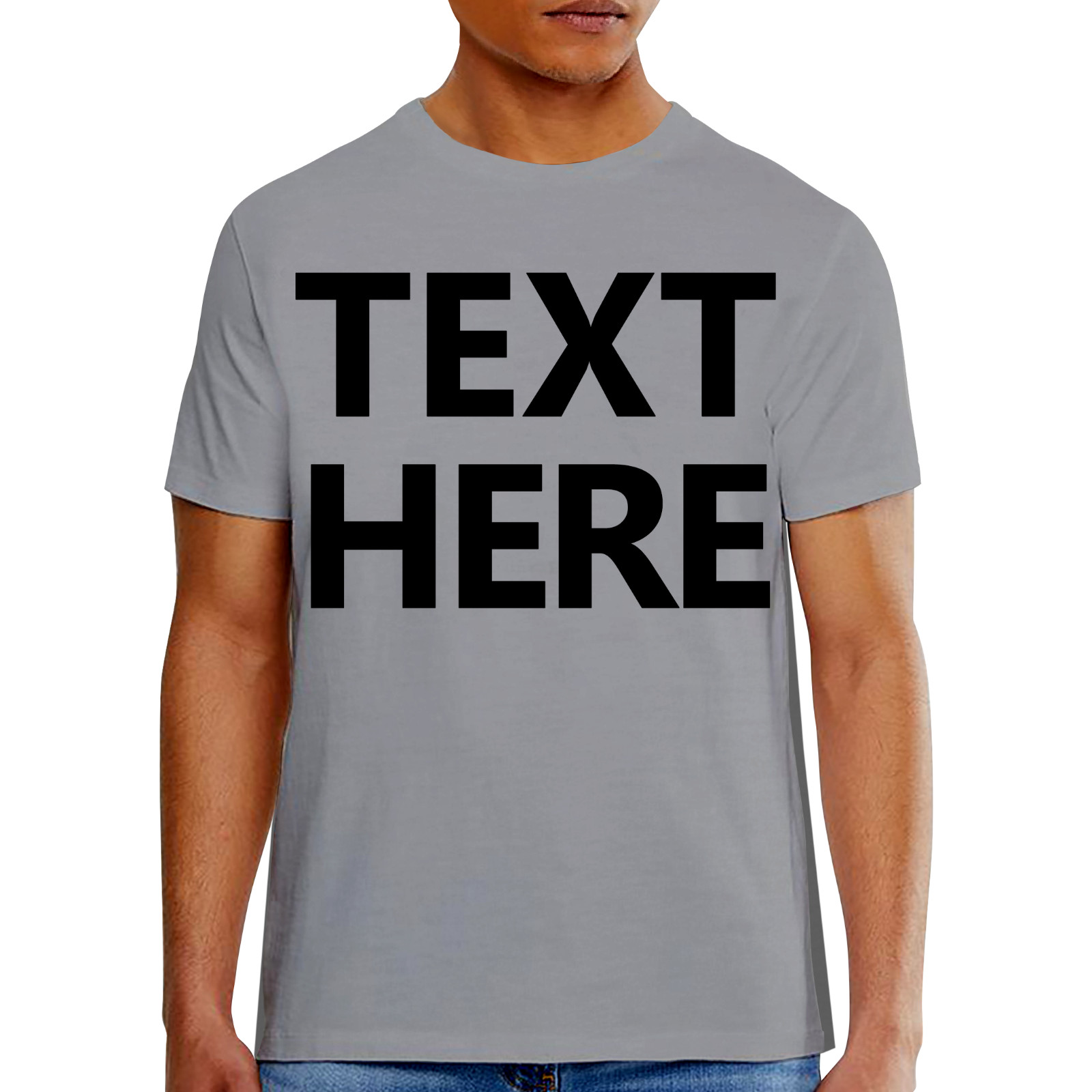 Hanes 5180 Men's T-Shirt - Custom Print - Add Any Text - Personalized Tee gallery