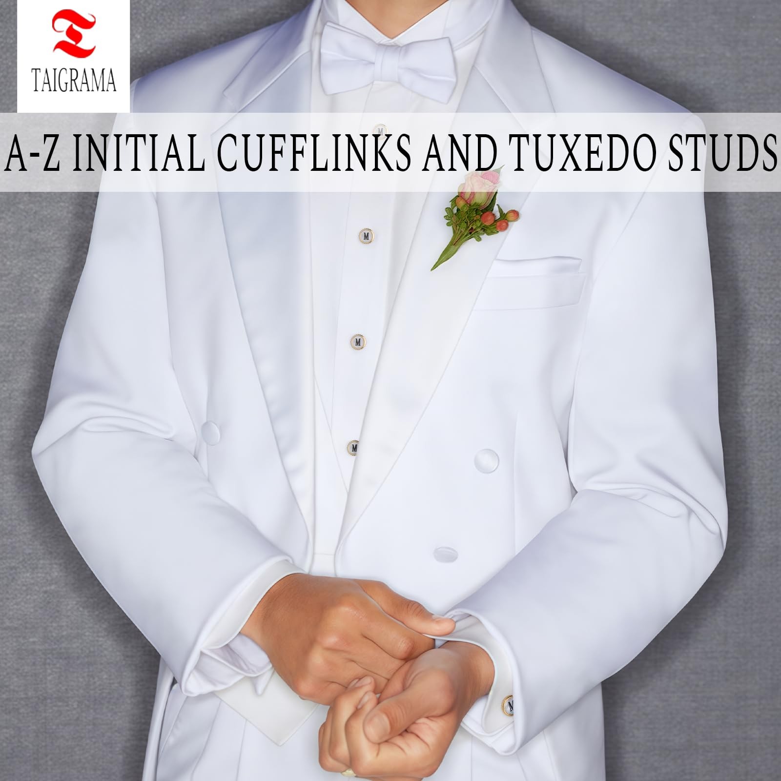 Tuxedo Studs and Cufflinks Set, Gold Cuff Links Mens and Tuxedo Shirt Buttons... gallery