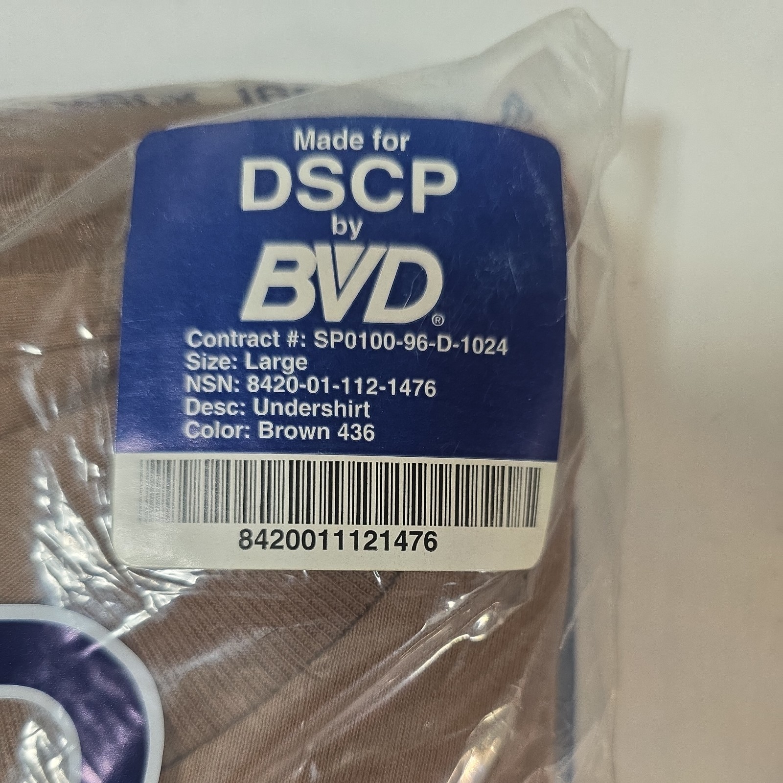 New Pack Of Three Brown Short Sleeve T-shirts Size large Mfg DPSC By BVD gallery