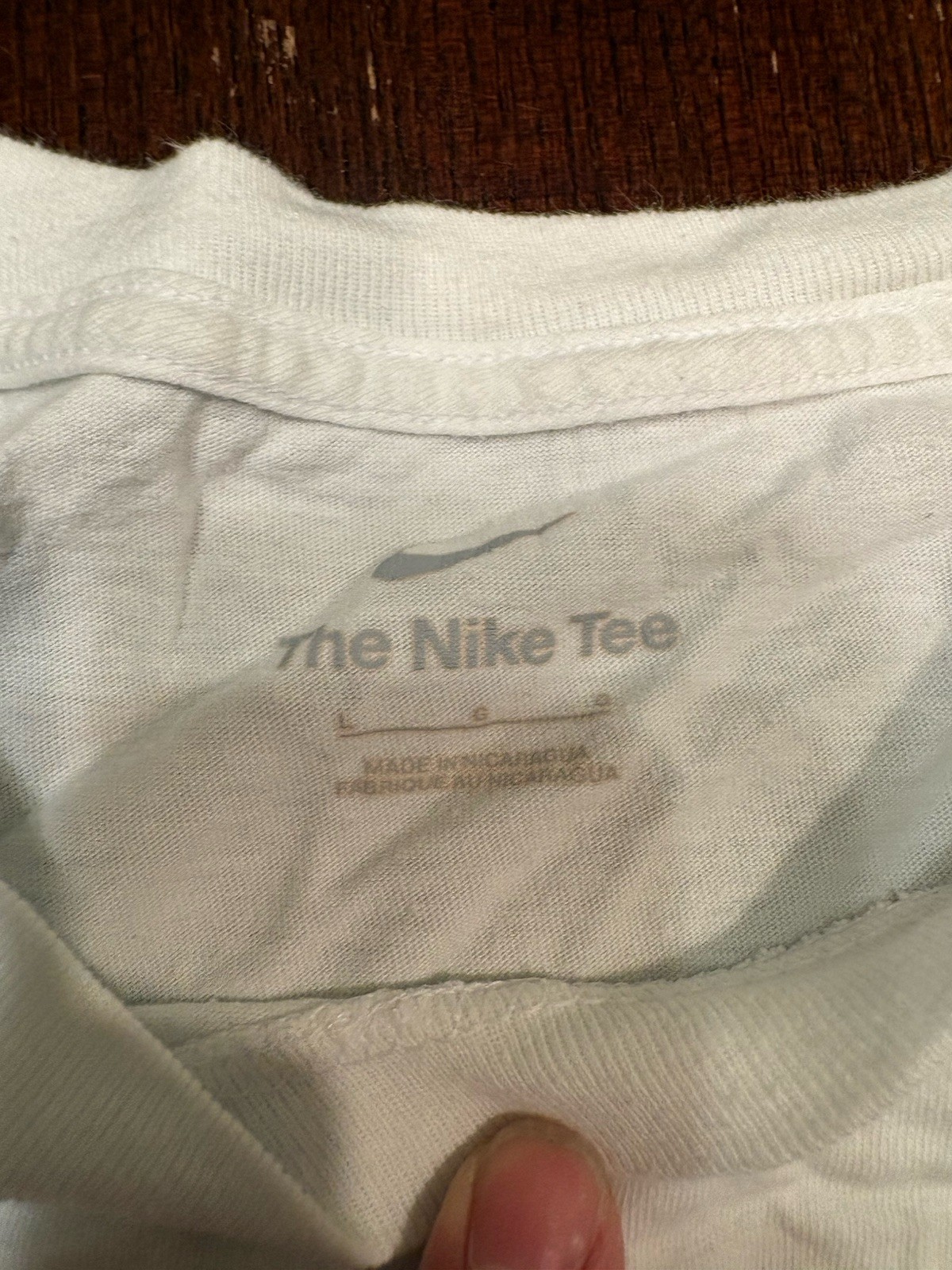 Nike The Nike Tee Men's Cotton Graphic Logo T-Shirt White L Crew Neck gallery