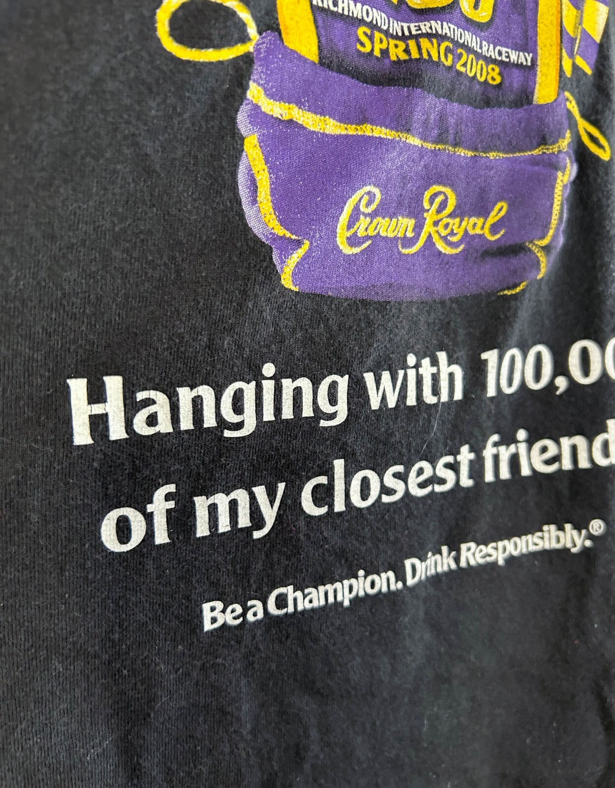 VTG NASCAR Crown Royal Richmond Raceway Clint Bowyer Sprint Cup T Shirt Sz XL gallery