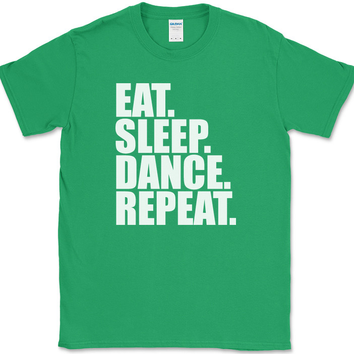 Eat Sleep Dance Repeat T-Shirt Funny Line Hobby Tango Jazz Gift Text Tee gallery