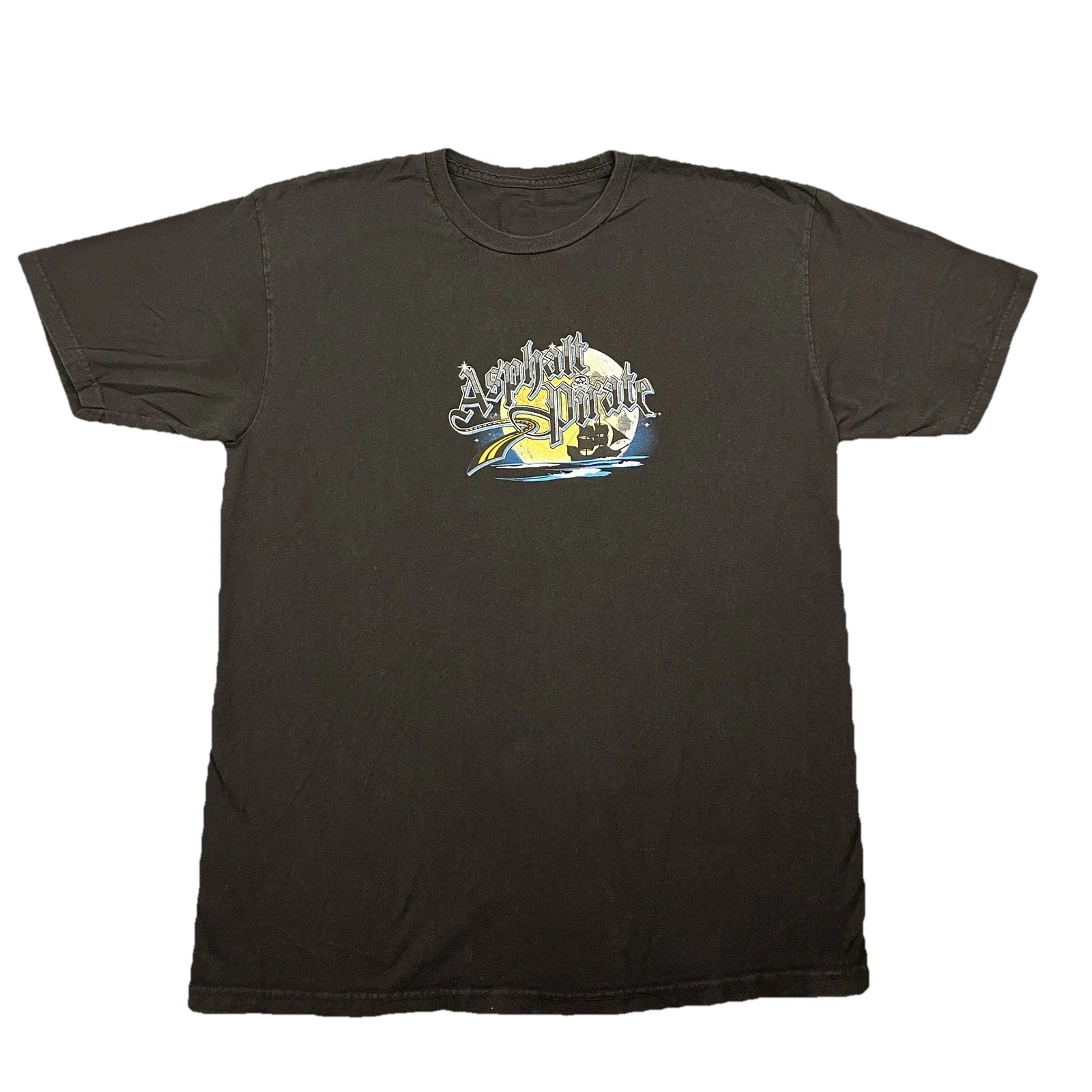Big Rig Trucks 'Asphalt Pirate' Graphic Trucker T-Shirt Size XL Black BRT gallery