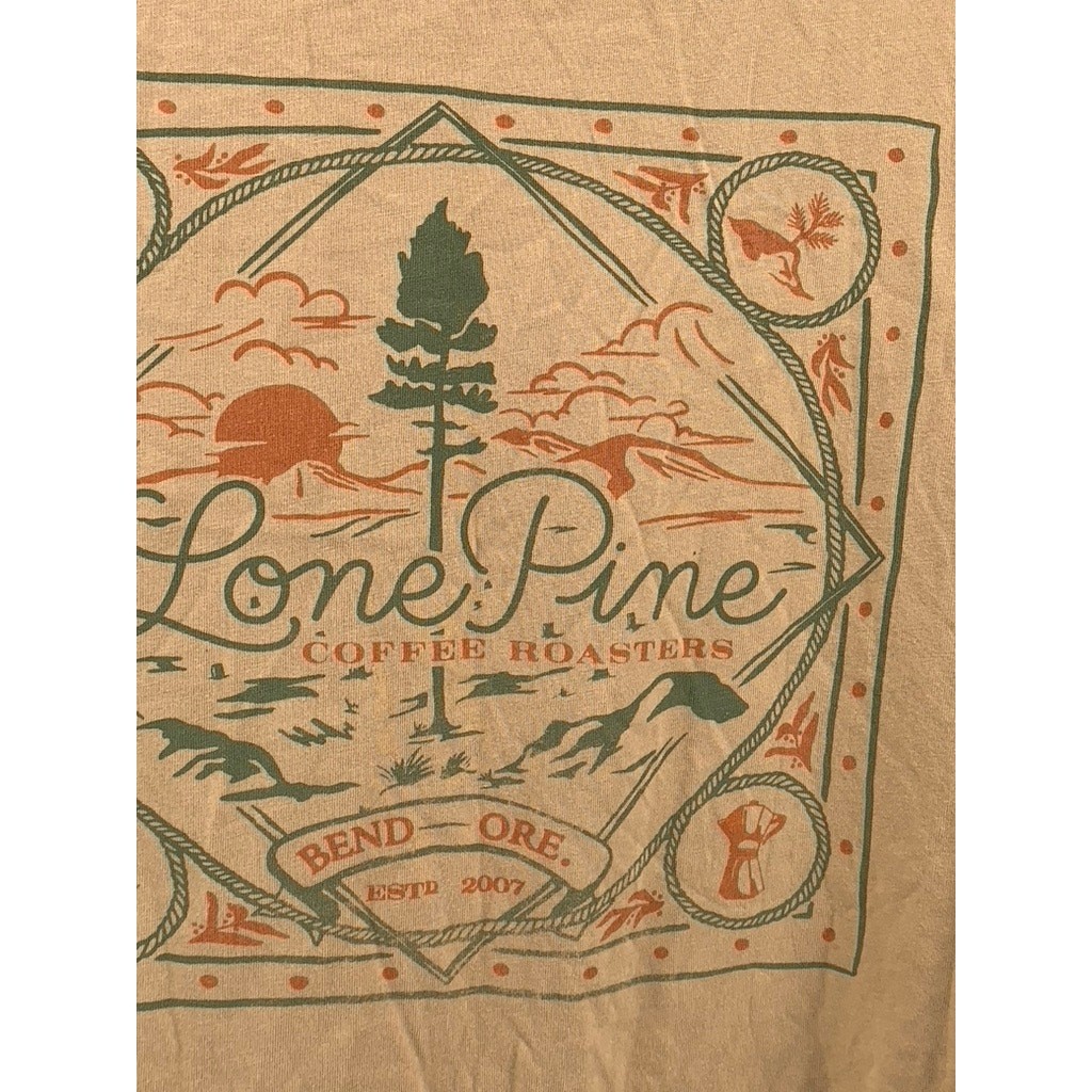 ASCOLOUR Men's Tan Graphic Short Sleeve T-Shirt SZ L gallery