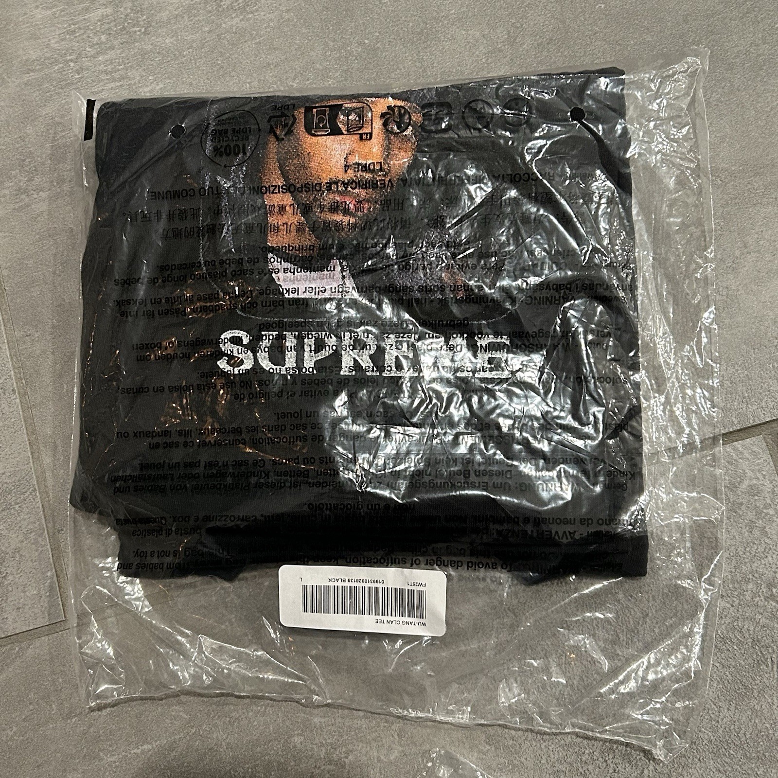 NWT IN HAND Supreme Wu-Tang FW25 Tee Black LARGE gallery