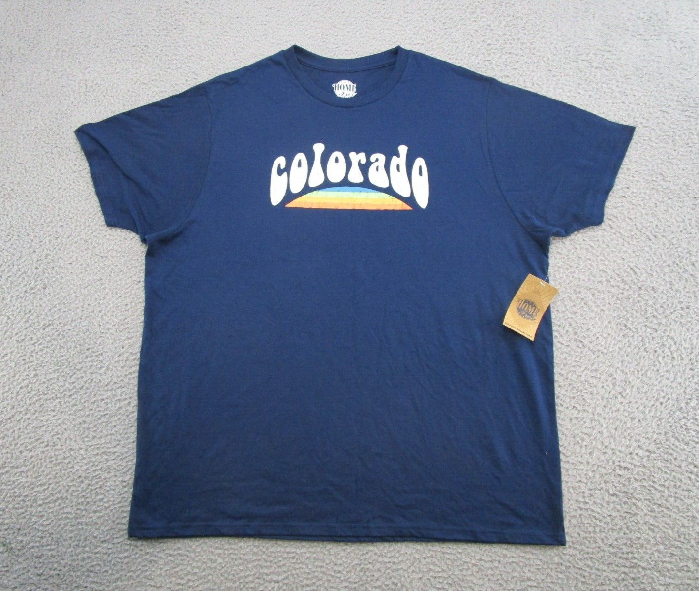 Home Free Colorado Spell Out T-Shirt in Men’s Size 2XL Recycled Polyester NEW