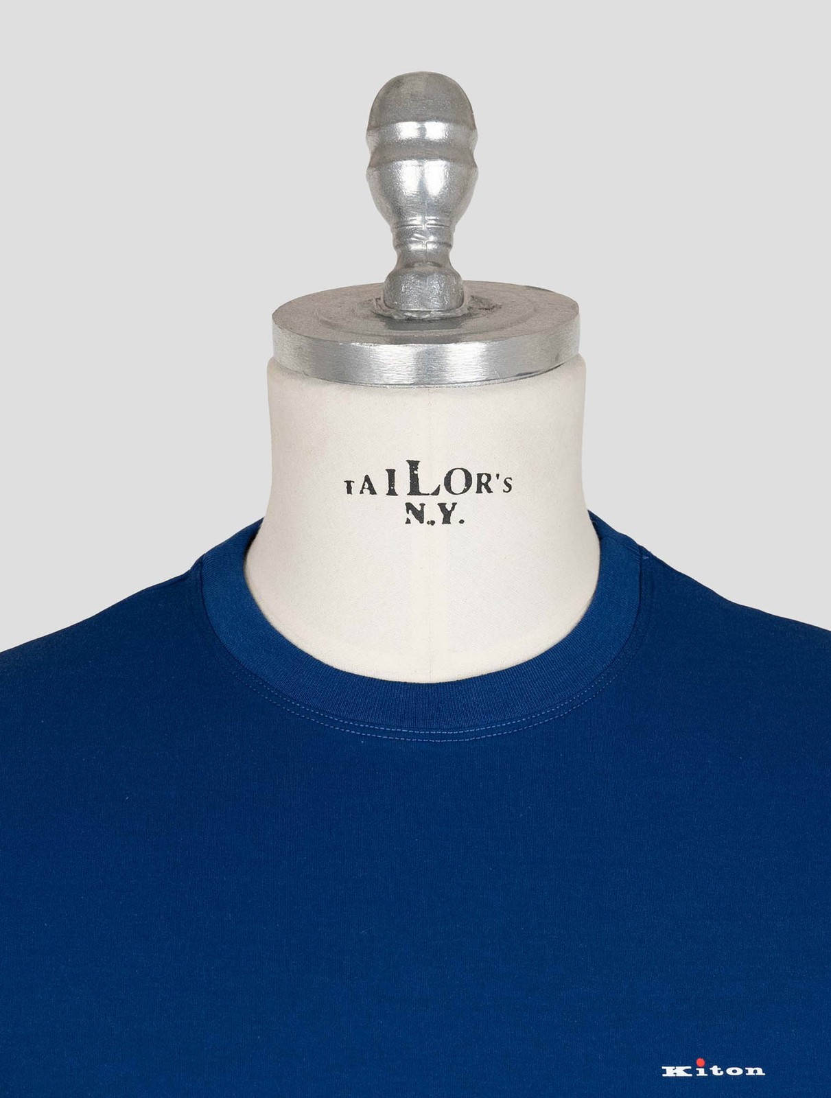 NEW KITON BLUE COTTON T-SHIRT EU 58 - US 48 - 3XL KMZ56 gallery