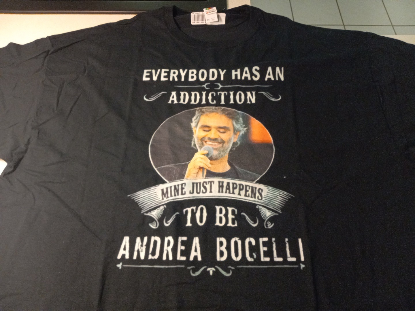 Everybody Has An Addiction Mine Just Happens To Be Andrea Bocelli 3XL T Shirt gallery