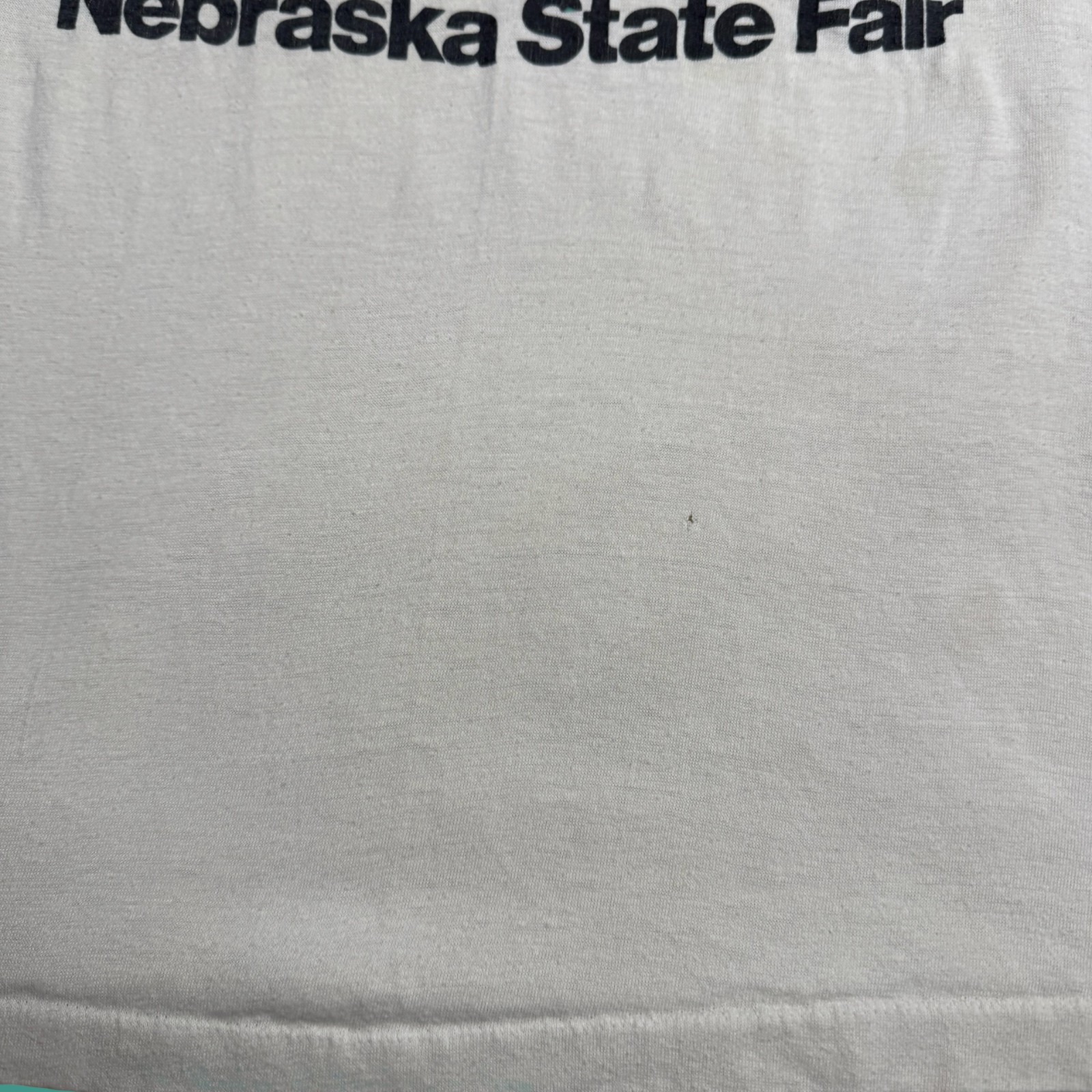 80s Nebraska State Fair T Shirt S/M Bone White Vintage Retro Graphic USA gallery