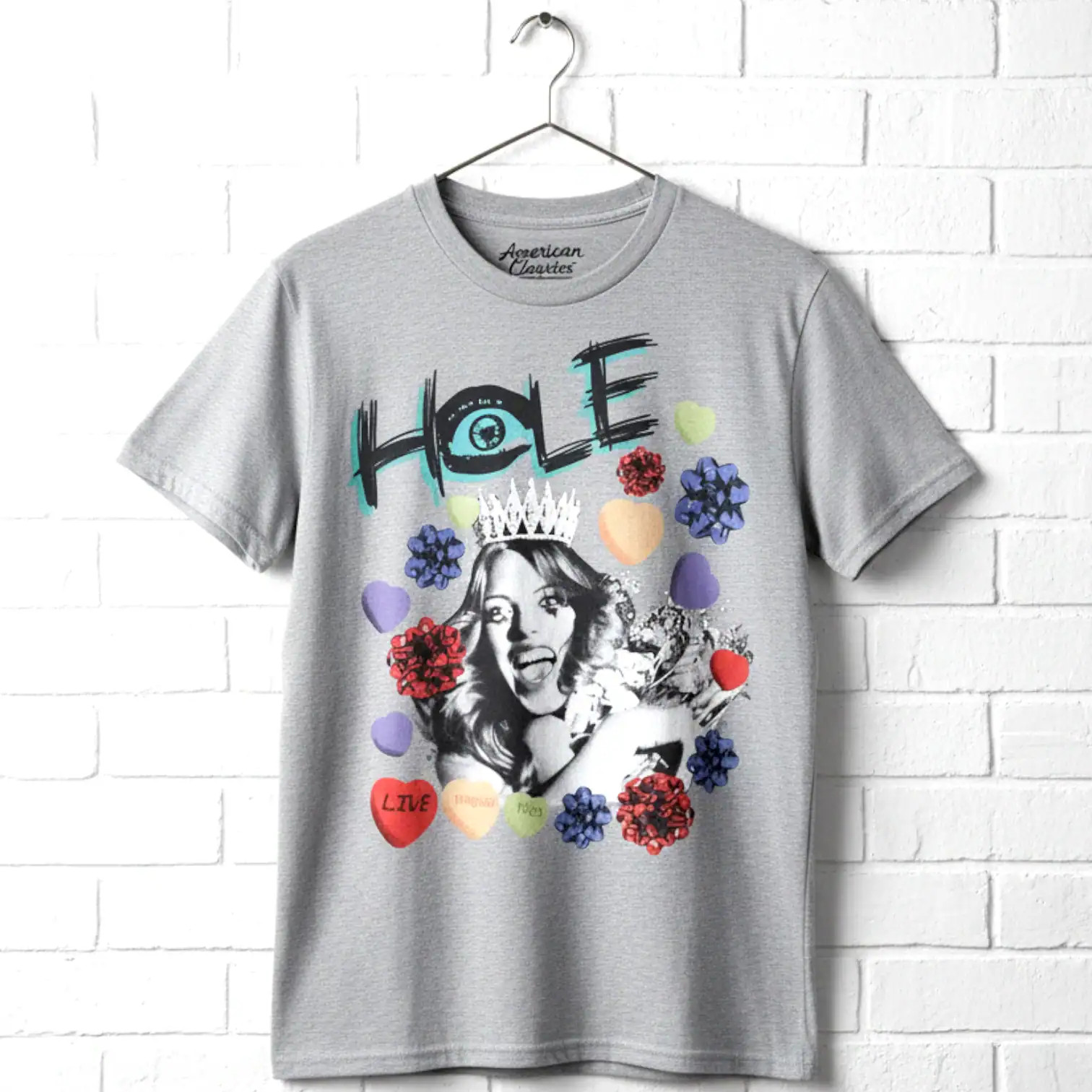 Hole Live Through This Candy Hearts Men's T Shirt gallery