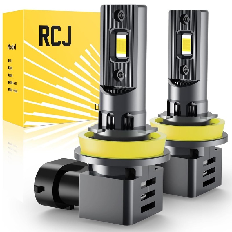 RCJ H11 LED Bulb, H8 H9 H16 Fog Bulbs 100W 30000LM Super Bright with Cooling …