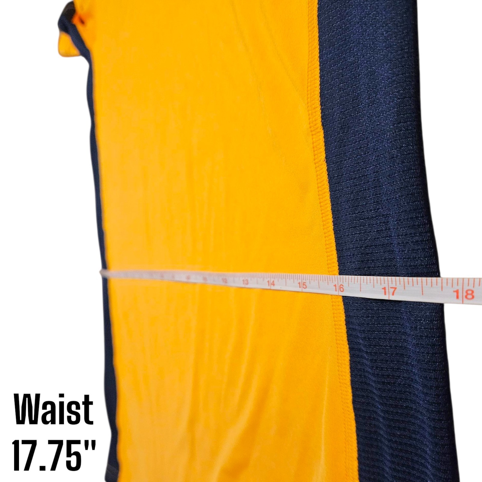 Under Armour Fitted Tee Men's Yellow/Navy HeatGear Vent AMP Sz S Performance Tee gallery