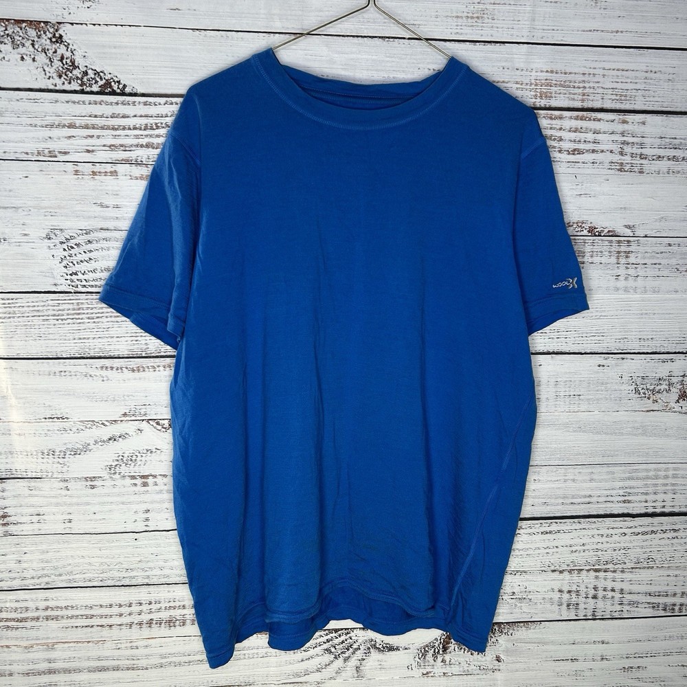 Woolx Blue Endurance Tee Merino Wool Short Sleeve T-Shirt Men’s Large (flaws)