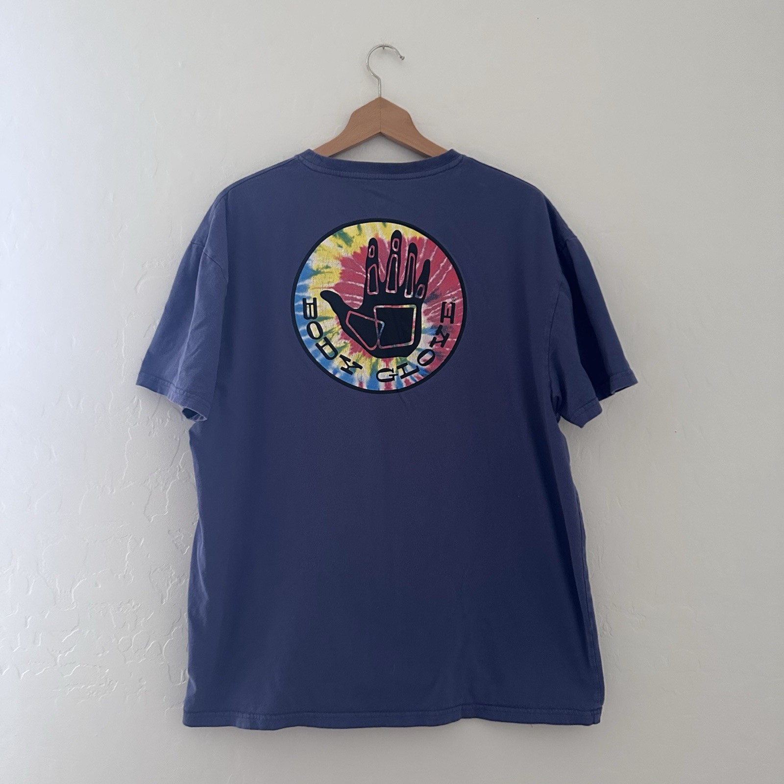 Body Glove BG Navy Tie Dye Graphic Logo Vintage Style Tshirt Shirt XL gallery