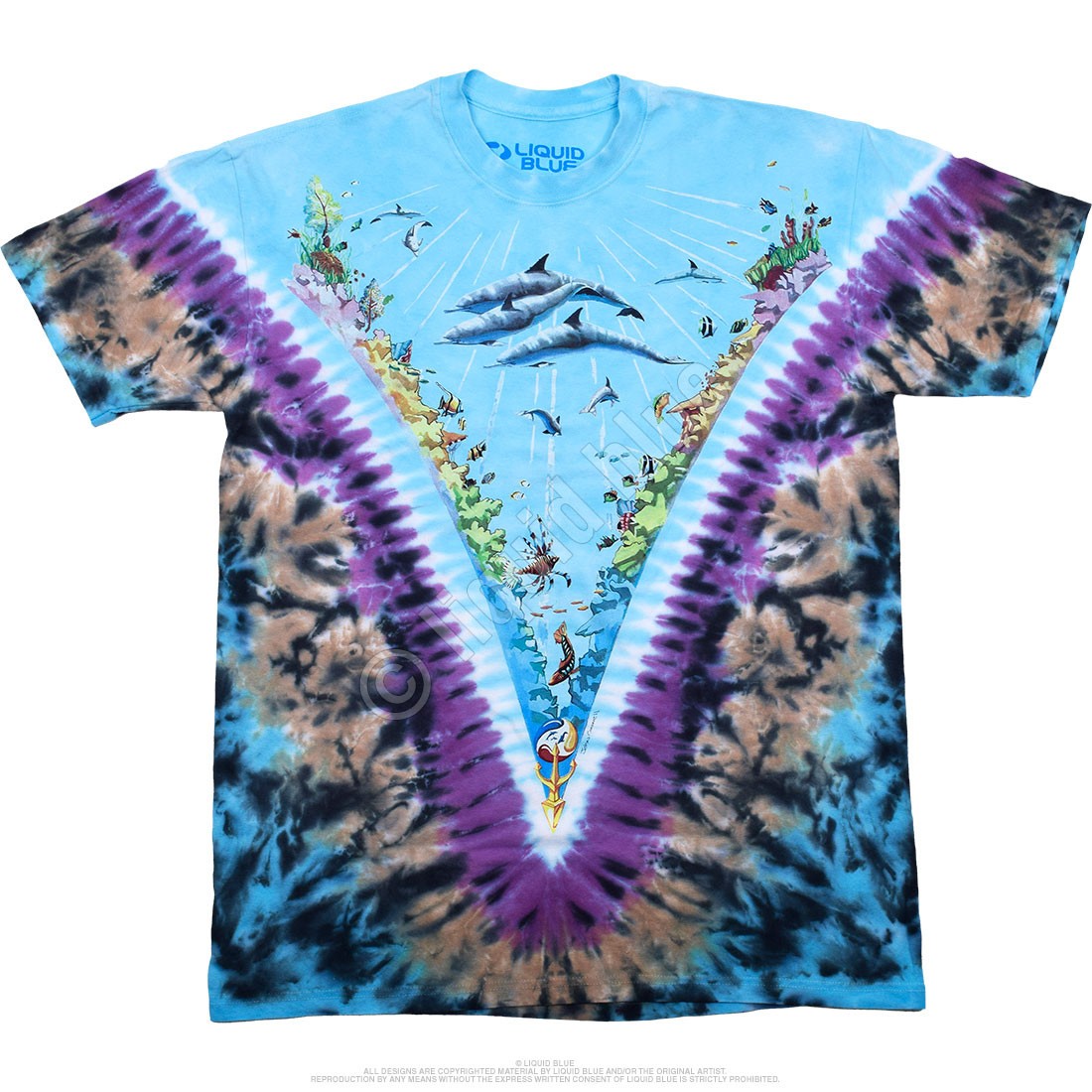 Underwater Tie-Dye T-Shirt Liquid Blue gallery