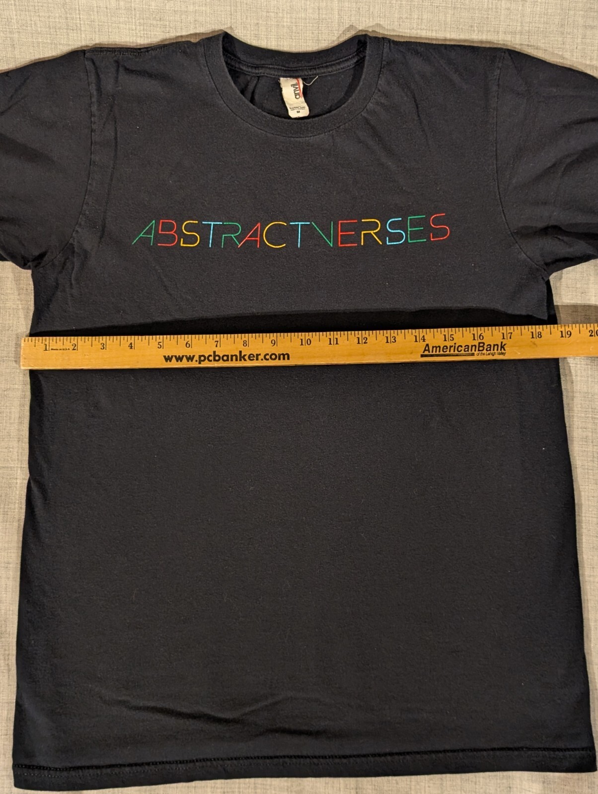 Abstract Verses Black Cotton T-Shirt Adult Size M gallery