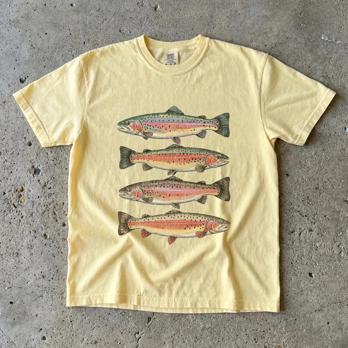 Rainbow Trout Heavy Cotton Tee Fishing Outdoorsy Tees gallery