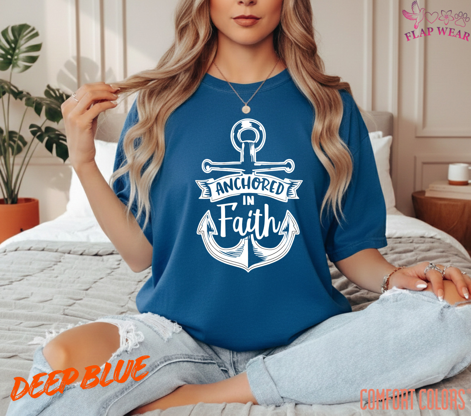 Unisex Anchored In Faith T-Shirt, Men T shirt,Women T shirt Gift Christian Top gallery