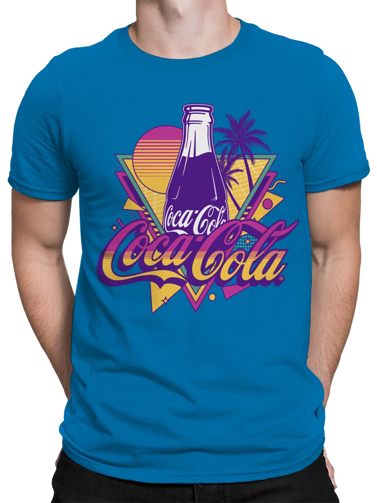 Officially Licensed Coca Cola Retro Coke : Neon Vibes Men's T-shirt gallery