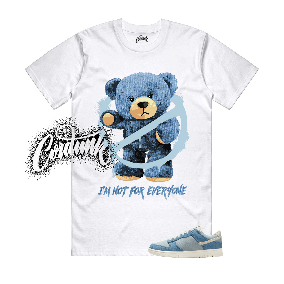 Dunk Denim Smokey Blue Turquoise Ochre Pale Ivory Low T Shirt Match NOT